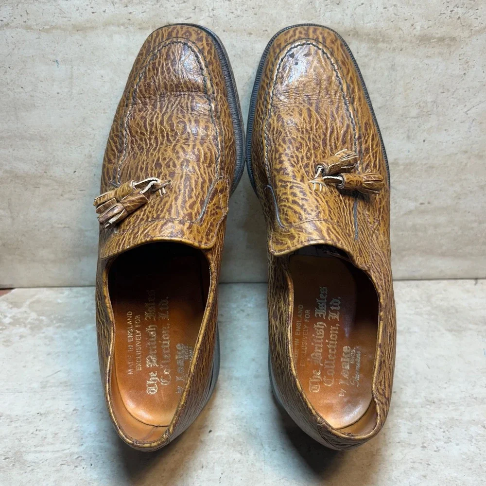 Loake Bros British Isles‎ Collection Tassel Loafers Mens 9 Made in England Brown